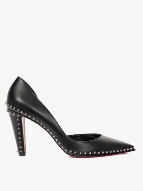 Christian Louboutin Vidura Black Calfskin Spike D'Orsay Heels